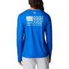 imageColumbia Womens Tidal Tee PFG Fish Flag LsBlue MacawGulf Stream Gradient