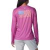 imageColumbia Womens Tidal Tee PFG Fish Flag LsBright LavenderFish and Friends Flag