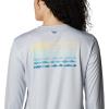 imageColumbia Womens Tidal Tee PFG Fish Flag LsCool GreyDeep Marine Gradient