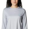 imageColumbia Womens Tidal Tee PFG Fish Flag LsCool GreyDeep Marine Gradient