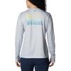 imageColumbia Womens Tidal Tee PFG Fish Flag LsCool GreyDeep Marine Gradient