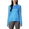 imageColumbia Womens PFG Tidal Tee Hoodie UV Protection MoistureWickingAzure BlueAir Logo