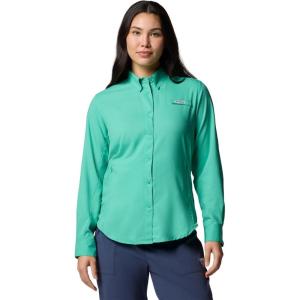 imageColumbia Sportswear Womens PlusSize Tamiami II Long Sleeve ShirtGlaze Green