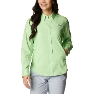 imageColumbia Sportswear Womens PlusSize Tamiami II Long Sleeve ShirtLime Glow