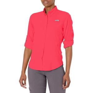 imageColumbia Sportswear Womens PlusSize Tamiami II Long Sleeve ShirtNeon Sunrise