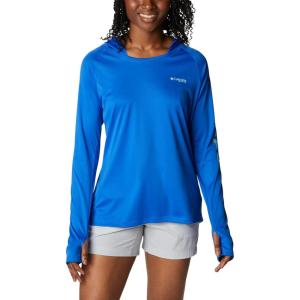 imageColumbia Womens PFG Tidal Tee Hoodie UV Protection MoistureWickingBlue MacawGulf Stream Logo