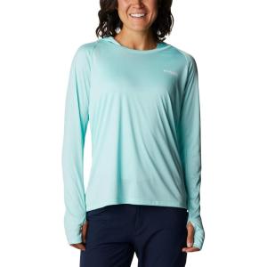 imageColumbia Womens PFG Tidal Tee Hoodie UV Protection MoistureWickingGulf StreamWhite Logo