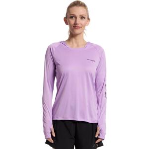 imageColumbia Womens PFG Tidal Tee Hoodie UV Protection MoistureWickingHydrangeaBlack Logo