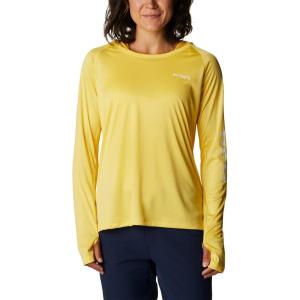 imageColumbia Womens PFG Tidal Tee Hoodie UV Protection MoistureWickingSun GlowWhite Logo