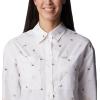 imageColumbia Womens Silver Ridge Utility Patterned Long Sleeve ShirtWhiteBaja Blitz