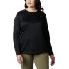 imageColumbia Womens Tidal Tee II Long Sleeve ShirtBlack  Cirrus Grey Logo