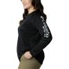 imageColumbia Womens Tidal Tee II Long Sleeve ShirtBlack  Cirrus Grey Logo