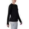 imageColumbia Womens Tidal Tee II Long Sleeve ShirtBlackCirrus Grey Logo