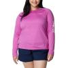 imageColumbia Womens Tidal Tee II Long Sleeve ShirtBright LavenderWhite Logo