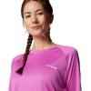 imageColumbia Womens Tidal Tee II Long Sleeve ShirtBright LavenderWhite Logo