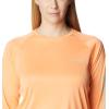 imageColumbia Womens Tidal Tee II Long Sleeve ShirtBright NectarMint Cay Logo