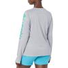 imageColumbia Womens Tidal Tee II Long Sleeve ShirtCirrus GreyElectric Turquoise Logo