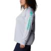 imageColumbia Womens Tidal Tee II Long Sleeve ShirtCirrus GreyElectric Turquoise Logo