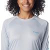 imageColumbia Womens Tidal Tee II Long Sleeve ShirtCirrus GreyOcean Blue Logo