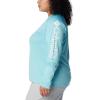 imageColumbia Womens Tidal Tee II Long Sleeve ShirtClear BlueWhite Logo