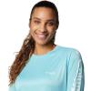 imageColumbia Womens Tidal Tee II Long Sleeve ShirtCocoa ButterSalmon Logo