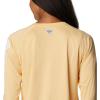 imageColumbia Womens Tidal Tee II Long Sleeve ShirtCocoa ButterWhite Logo