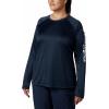 imageColumbia Womens Tidal Tee II Long Sleeve ShirtCollegiate NavyWhite Logo