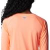 imageColumbia Womens Tidal Tee II Long Sleeve ShirtCoral Glow  White Logo