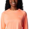 imageColumbia Womens Tidal Tee II Long Sleeve ShirtCoral Glow  White Logo