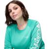 imageColumbia Womens Tidal Tee II Long Sleeve ShirtGlaze GreenWhite Logo