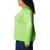 imageColumbia Womens Tidal Tee II Long Sleeve ShirtGreen MambaWhite Logo