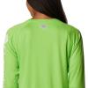 imageColumbia Womens Tidal Tee II Long Sleeve ShirtGreen MambaWhite Logo