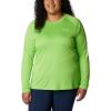 imageColumbia Womens Tidal Tee II Long Sleeve ShirtGreen MambaWhite Logo
