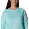 imageColumbia Womens Tidal Tee II Long Sleeve ShirtGulf StreamWhite Logo
