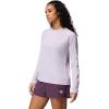 imageColumbia Womens Tidal Tee II Long Sleeve ShirtLavender Pearl HeatherWhite Logo