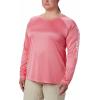 imageColumbia Womens Tidal Tee II Long Sleeve ShirtLycheeWhite Logo