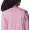 imageColumbia Womens Tidal Tee II Long Sleeve ShirtMinuetTiki Pink Logo