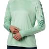 imageColumbia Womens Tidal Tee II Long Sleeve ShirtOrange BlastWhite Logo