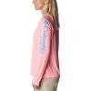 imageColumbia Womens Tidal Tee II Long Sleeve ShirtRed HibiscusWhite Logo