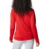 imageColumbia Womens Tidal Tee II Long Sleeve ShirtRed SparkWhite Logo