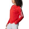 imageColumbia Womens Tidal Tee II Long Sleeve ShirtRed SparkWhite Logo