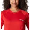 imageColumbia Womens Tidal Tee II Long Sleeve ShirtRed SparkWhite Logo