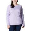 imageColumbia Womens Tidal Tee II Long Sleeve ShirtSoft VioletWhite Logo