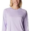 imageColumbia Womens Tidal Tee II Long Sleeve ShirtSoft VioletWhite Logo