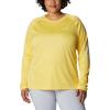 imageColumbia Womens Tidal Tee II Long Sleeve ShirtSun GlowWhite Logo