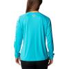 imageColumbia Womens Tidal Tee II Long Sleeve ShirtTurquoiseWhite Logo