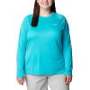 imageColumbia Womens Tidal Tee II Long Sleeve ShirtTurquoiseWhite Logo