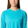 imageColumbia Womens Tidal Tee II Long Sleeve ShirtTurquoiseWhite Logo
