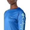 imageColumbia Womens Tidal Tee II Long Sleeve ShirtVivid BlueLime Glow
