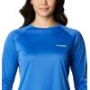 imageColumbia Womens Tidal Tee II Long Sleeve ShirtVivid BlueLime Glow